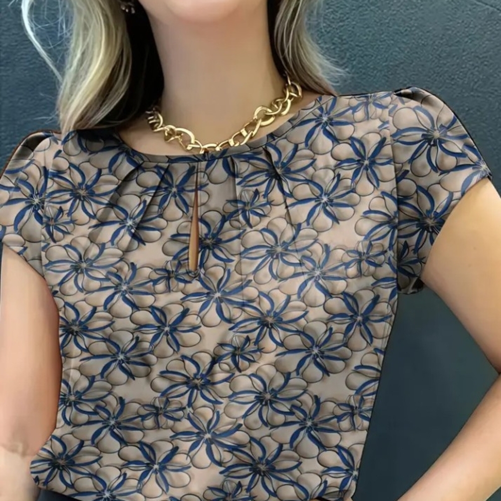 Floral Top - Blue